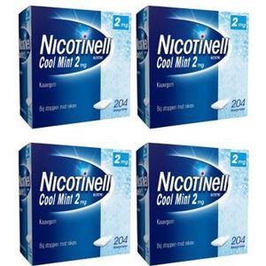 Nicotinell Cool Mint 2 mg 4-pak 4x204 kauwgom (816 kauwgom)
