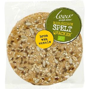 Leev Spelt qrackers volkoren & lijnzaad bio  44 gram