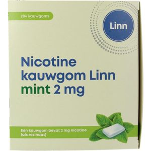 Linn Nicotine Kauwgom 2mg Mint  204 stuks in blisterverpakking