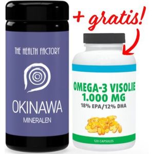 The Health Factory Okinawa Mineralen 100 gram & Gratis Gezonderwinkelen Visolie 120 capsules