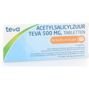 Teva Acetylsalicylzuur 500mg  20 tabletten