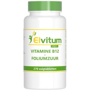 Elvitum (voorheen Elvitaal) Vitamine B12 1000mcg + foliumzuur  270 zuigtabletten