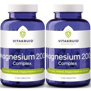 Vitakruid Magnesium 200 complex Duo-pak  2x 180 tabletten (=360 tabletten)