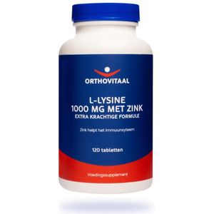 Orthovitaal L-Lysine 1000mg met zink  120 tabletten