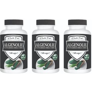 Health Food Algenolie Plantaardige Omega-3 500mg 3-pak  (3 x 60 vegancapsules = 180 vegancapsules)