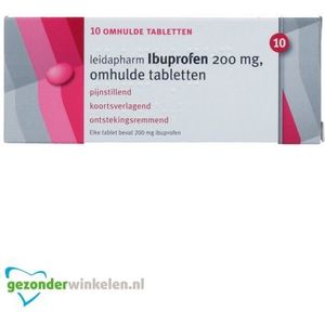 Leidapharm ibuprofen 200mg tabletten  10TB