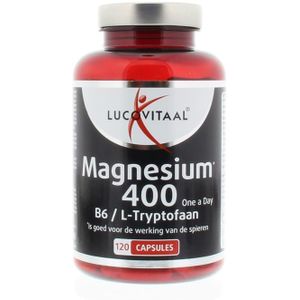 Lucovitaal Magnesium 400 met B6 en L-tryptofaan  120 capsules