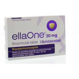 Ellaone 30 mg filmonhulde tablet Nood-anticonceptie 1 tablet