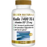Golden Naturals Visolie 1400 TG & vitamine D3 25 mcg  60softgel capsules
