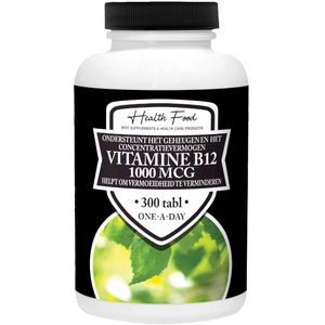 Health Food Vitamine B12 1000mcg 300 zuigtabletten