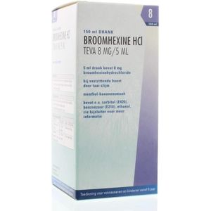 Teva Broomhexine Hcl 8 mg/5 ml  150 Milliliter