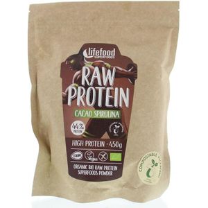 Lifefood Protein poeder cacao spirulina raw bio  450 gram