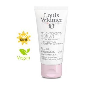 Louis Widmer Fluide hydratant UV6 parfumvrij (dagcreme, normaal tot gemengde huid) 50ml