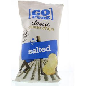 Go pure Chips naturel gezouten bio  125 gram
