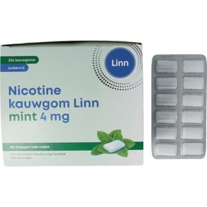 Linn Nicotine kauwgom 4mg mint  204 Stuks |