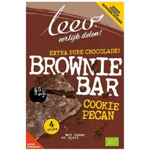 Leev Cookiebar brownie, pecan & granen bio  140 gram