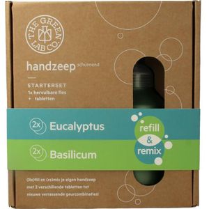 The Green Lab Co Handzeep premium starterset eucalyptus & basilicum  1 Set