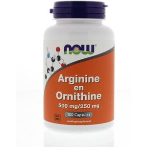 NOW Arginine & Ornithine 500/250 mg  100 capsules