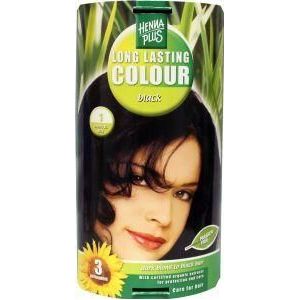 Henna plus Long lasting colour 1 black  100 Milliliter