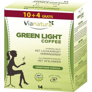 Vianatura Green light coffee 10+4 gratis  14 Zakjes