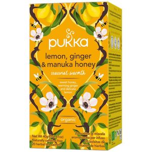 Pukka Lemon ginger manuka honey bio  20 zakjes