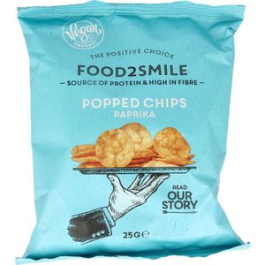 Food2smile Popped chips paprika  25 Gram
