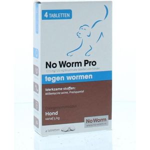 Exil No worm pro hond L  4 tabletten