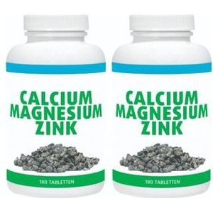 Gezonderwinkelen Premium Calcium, Magnesium & Zink duo-pak  2x 180 tabletten