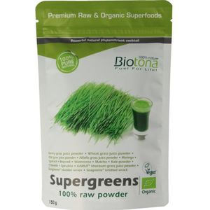 Biotona supergreens raw powder bio  150 Gram