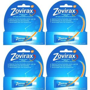 Zovirax Creme tube vier-pak  (4x 2 gram)