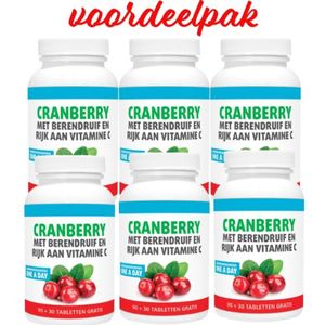 Gezonderwinkelen Premium Cranberry met D-Mannose 90+30 tabletten Zes-pak  (6x 90+30 tabletten = 720 tabletten)