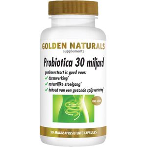 Golden Naturals Probiotica 30 miljard  30 veganistische maagsapresistente capsules