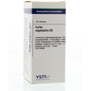 VSM Carbo vegetabilis D6  200 tabletten