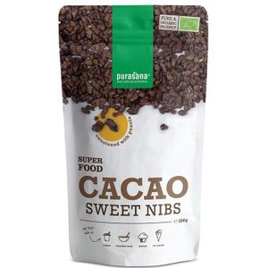 Purasana Cacao nibs gezoet panela bio  200 gram