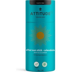 Attitude Sun care aftersun gel munt&komkommer plasticvrij  85 Gram