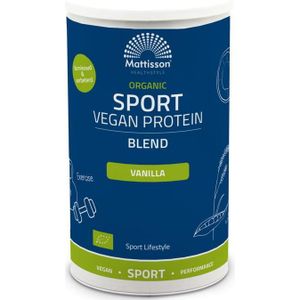 Mattisson Organic sport vegan protein blend vanille  500 gram