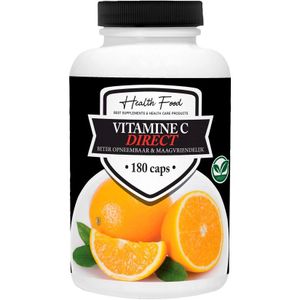 Health Food Vitamine C Direct (Vitamine C – als Sodium Ascorbaat = beter opneembaar)  180 capsules
