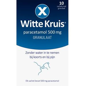 Witte kruis Paracetamol 500 mg granulaat  10 sachets