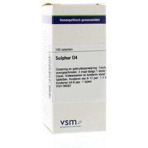 VSM Sulphur D4  200 tabletten
