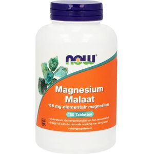 NOW Magnesium malaat 115mg  180 tabletten