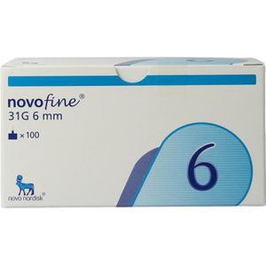 Novo nordisk Novofine naalden 0.25 x 6 mm 31 gram  100 stuks