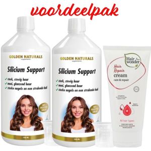 Golden Naturals Silicium Support Duo-Pak (2x 1 liter) + Gratis Hairwonder anti-hairloss Shampoo 200ml