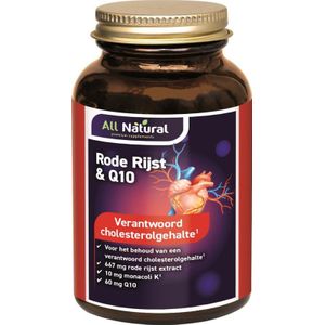 All Natural Rode rijst Q10 60mg  90 Vegetarische capsules |