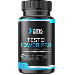 Amsterdam Max Stamina Testo Power Pro Testosteron Booster | Spiermassa & Libido  60 vegancapsules