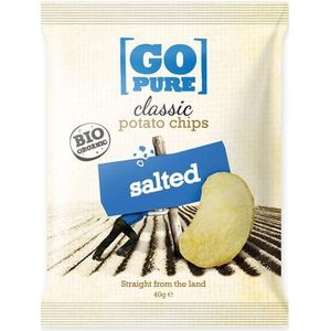 Go pure Chips naturel gezouten bio  40 gram