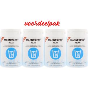 Magnesion Relax Magnesiumpoeder Vierpak  (4x 125 gram)