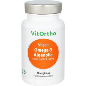 Vitortho Omega-3 Algenolie - EPA 75 mg | DHA 150 mg vegan  60 Vegetarische capsules