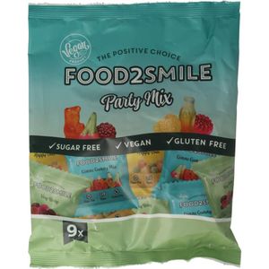 Food2smile Party mix uitdeelzak 9 zakjes  180 Gram