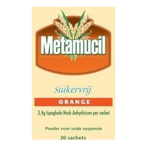 Metamucil Orange Suikervrij 30 sachets á 3,4 gram