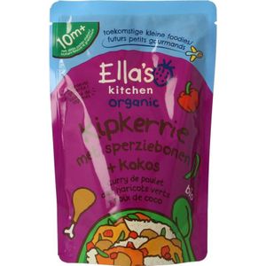 Ella's kitchen Kipkerrie sperzieboon kokos 10+ maanden bio  190 Gram